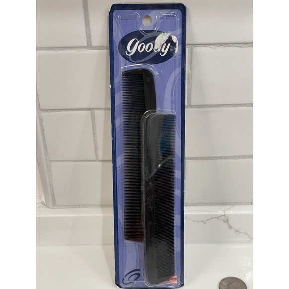 Vintage Goody Unbreakable Pocket Combs Set of 2 Black Old Stock New Sealed 1999 - Picture 1 of 3